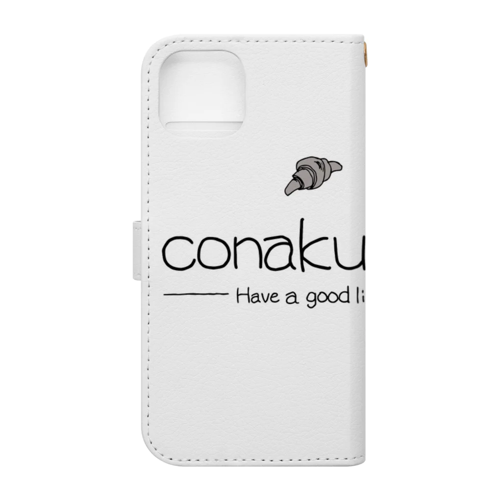 デッキ〜♪♯のconakucha（コナクチャ) 手帳型スマホケースの裏面