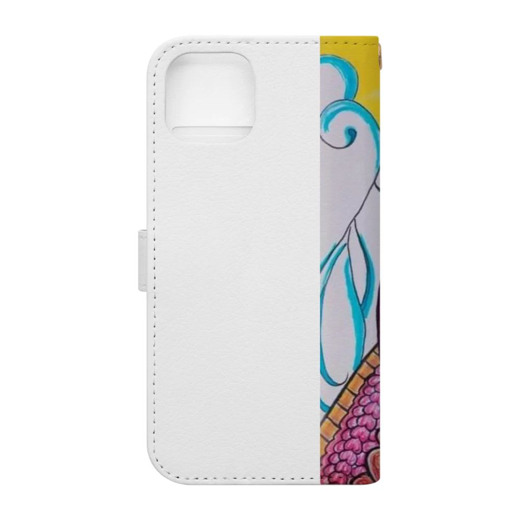 碧✯３の微笑む龍神　LoveRyu Book-Style Smartphone Case :back