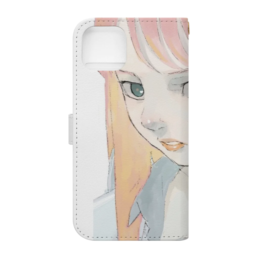 てつおの女の子 Book-Style Smartphone Case :back