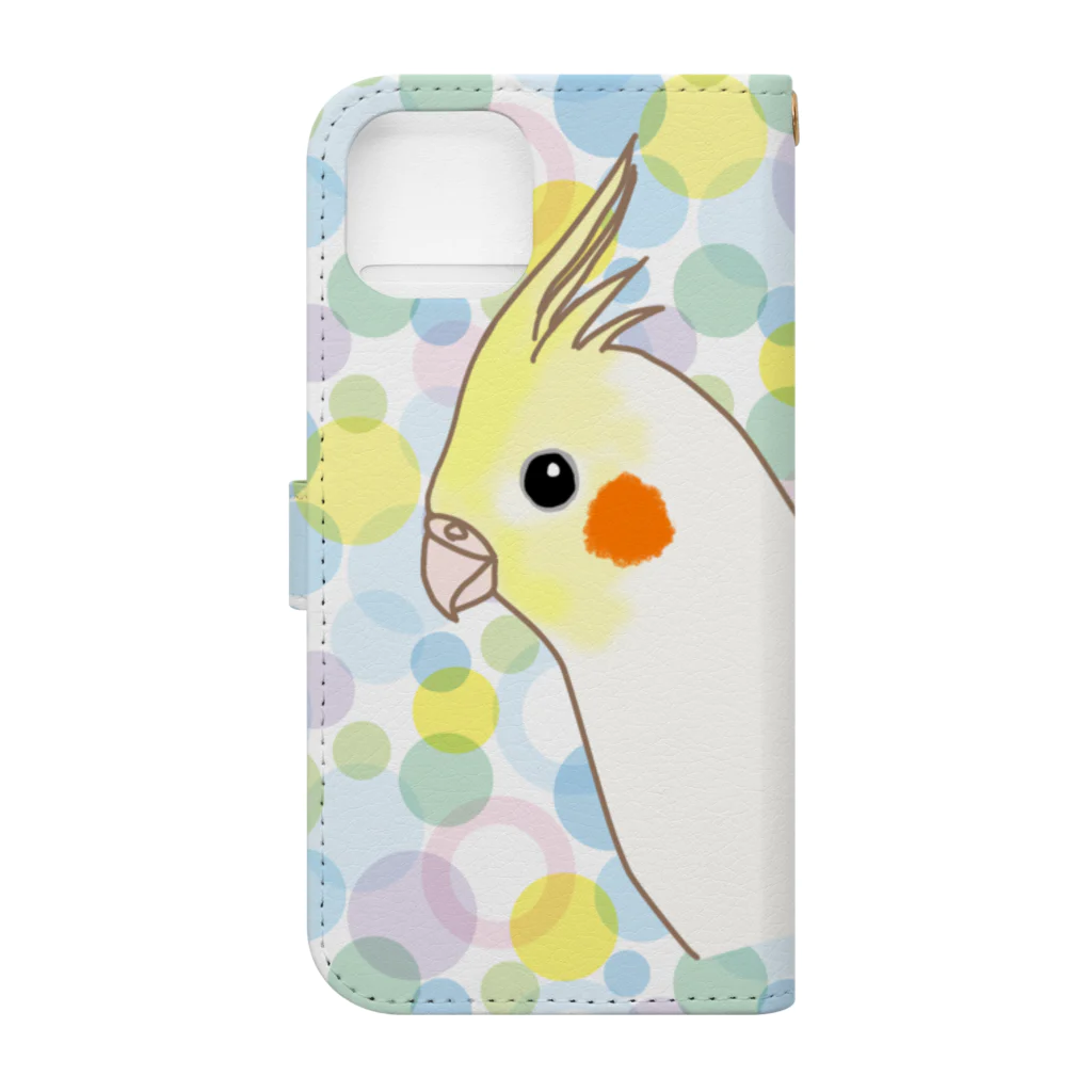 いんこちゃんショップのオカメいんこちゃん Book-Style Smartphone Case :back