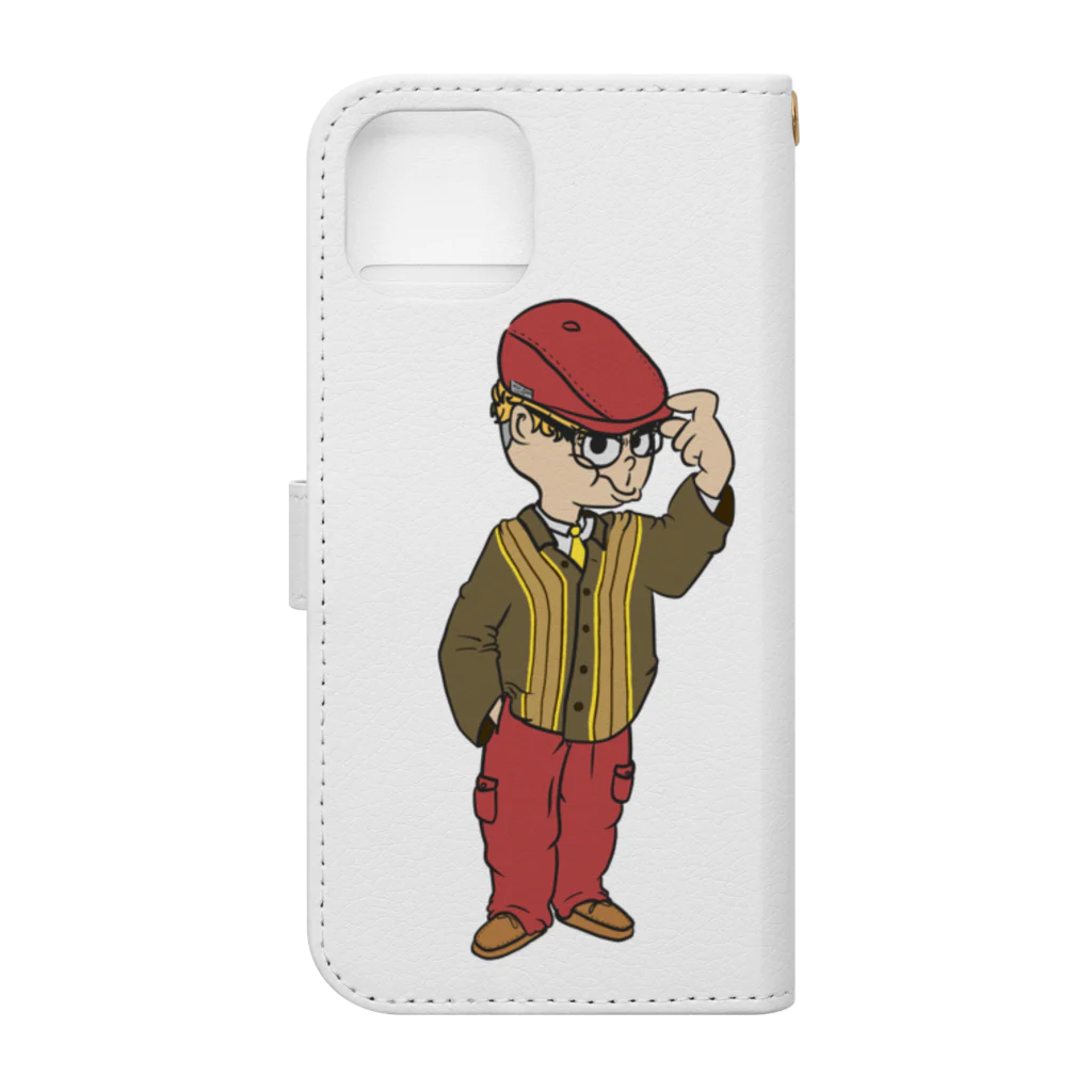 無能の Hunting Cap Boy Book-Style Smartphone Case :back