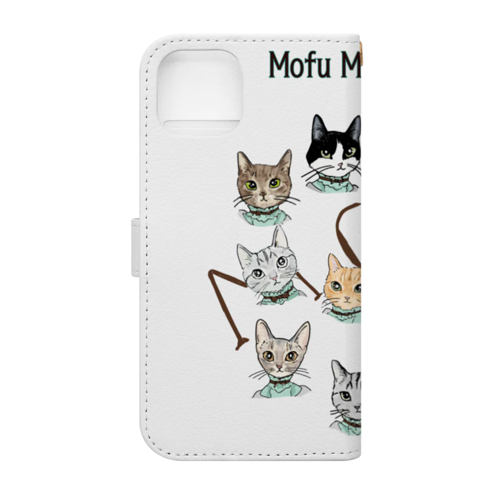 モフねこイラスト館のモフモフキャットボーイズ Book-Style Smartphone Case :back