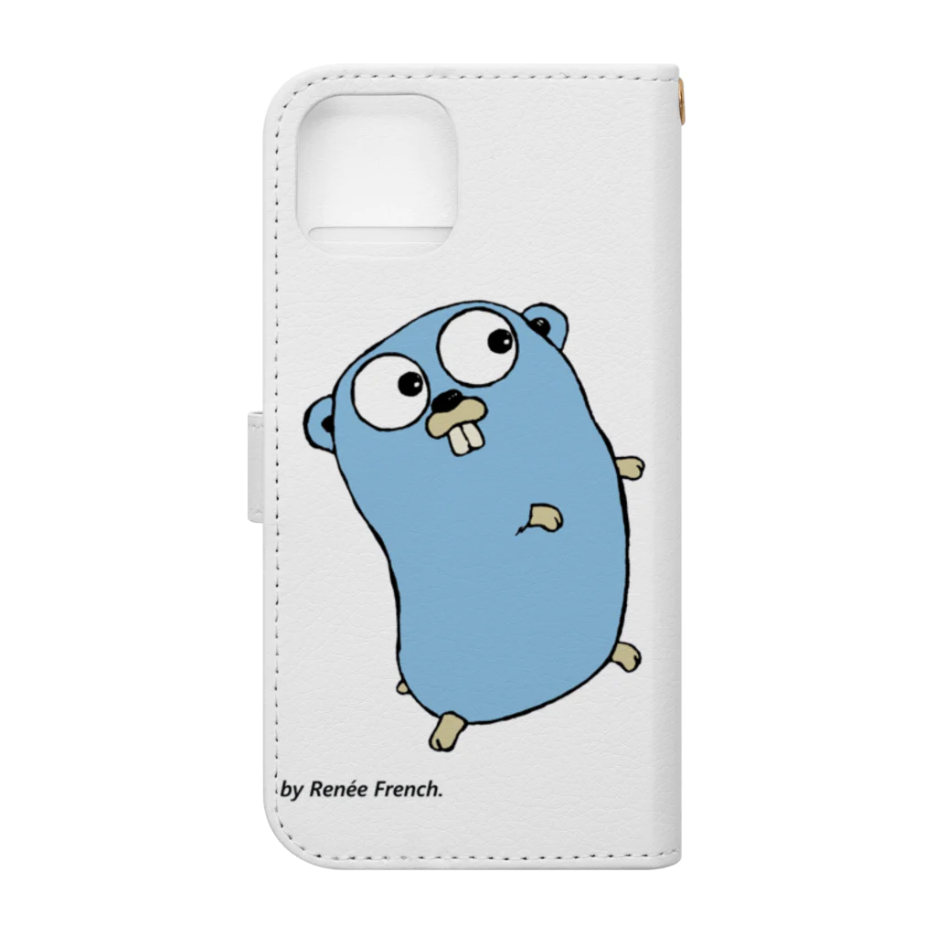 pyon4pyonのBlue Gopher くん Book-Style Smartphone Case :back