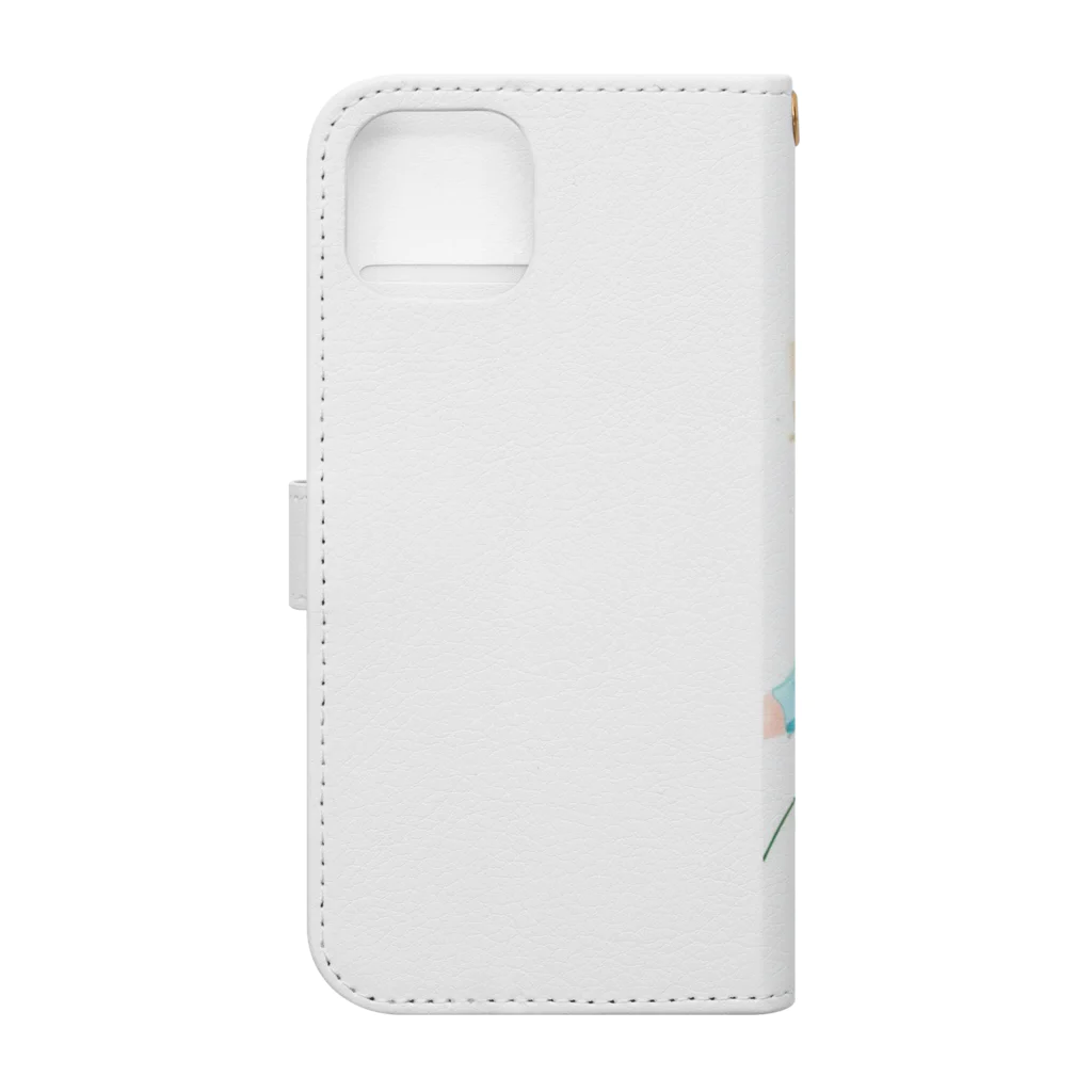 mimicolorの赤い花 Book-Style Smartphone Case :back