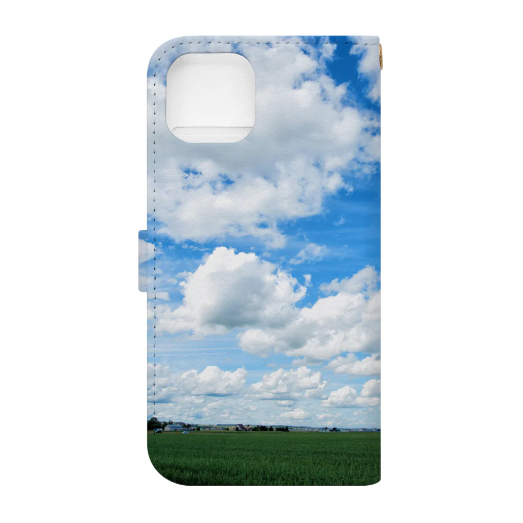 nekonote0の青い空 Book-Style Smartphone Case :back