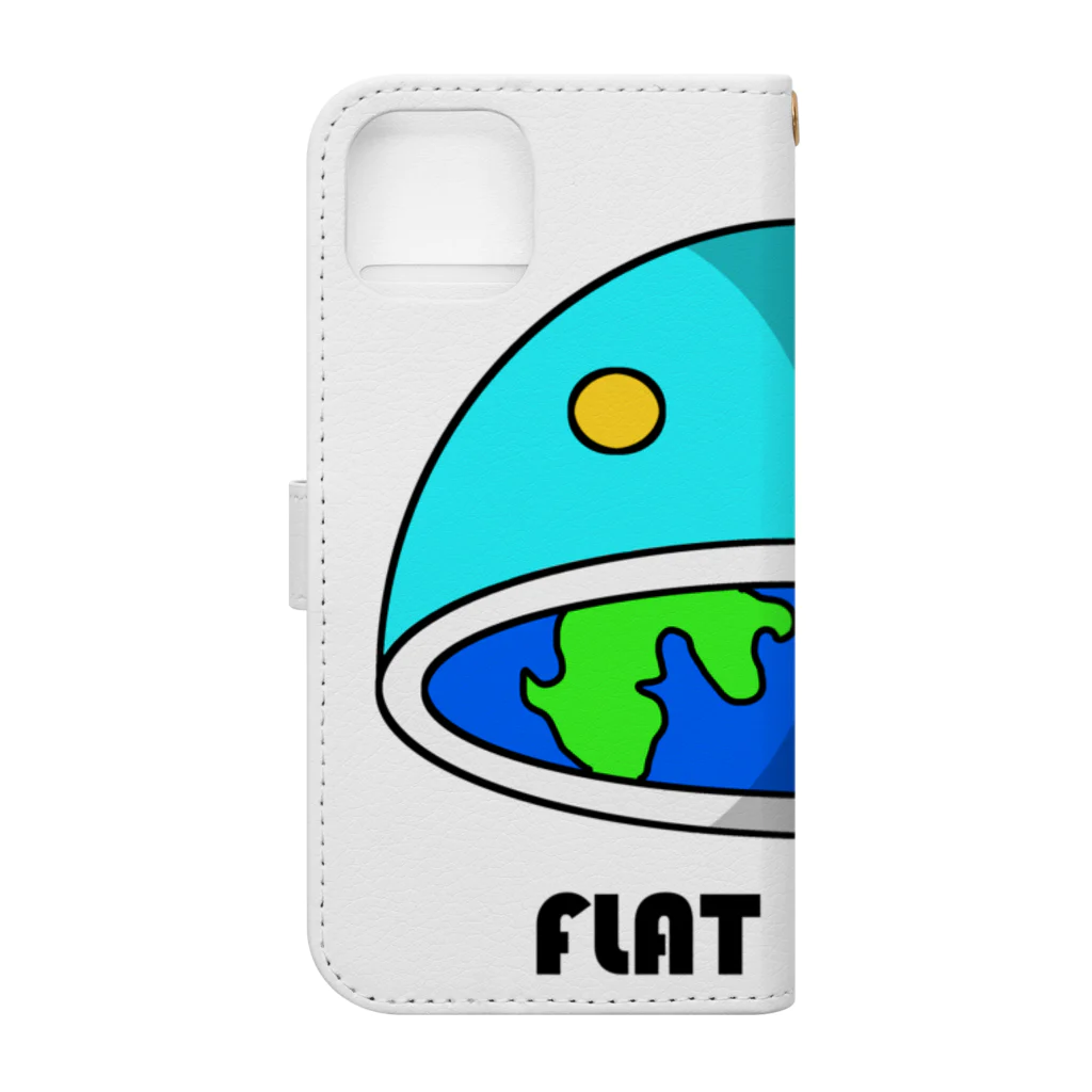 AVANT-GARDE　RESEARCH　REPORT　-アヴァンギャルド・リサーチ・リポート-のフラットアース　(FLAT　EARTH）透明背景 Book-Style Smartphone Case :back