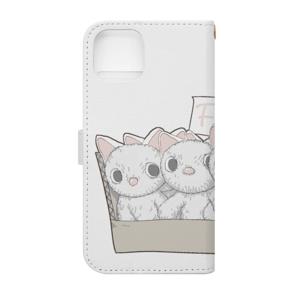 nya-mew（ニャーミュー）のもってけ！ポチッとな 手帳型スマホケースの裏面