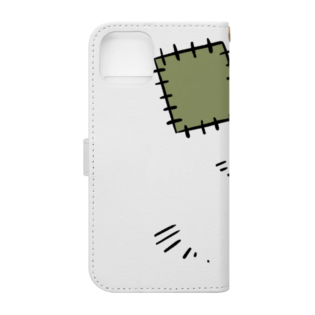 kimchinのマンガのつぎはぎ ビンボーなTシャツ Book-Style Smartphone Case :back