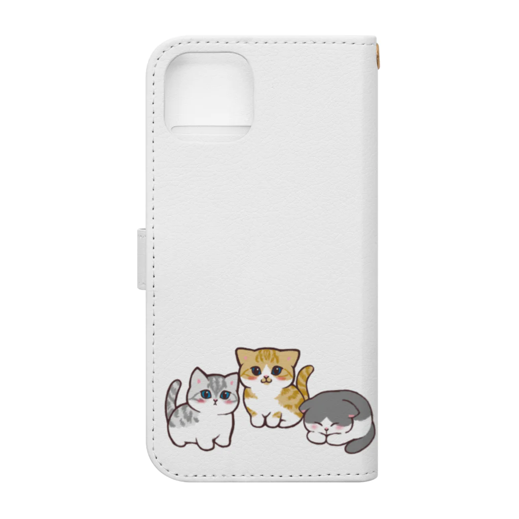 ふわにゃんshopののんびりにゃんず Book-Style Smartphone Case :back