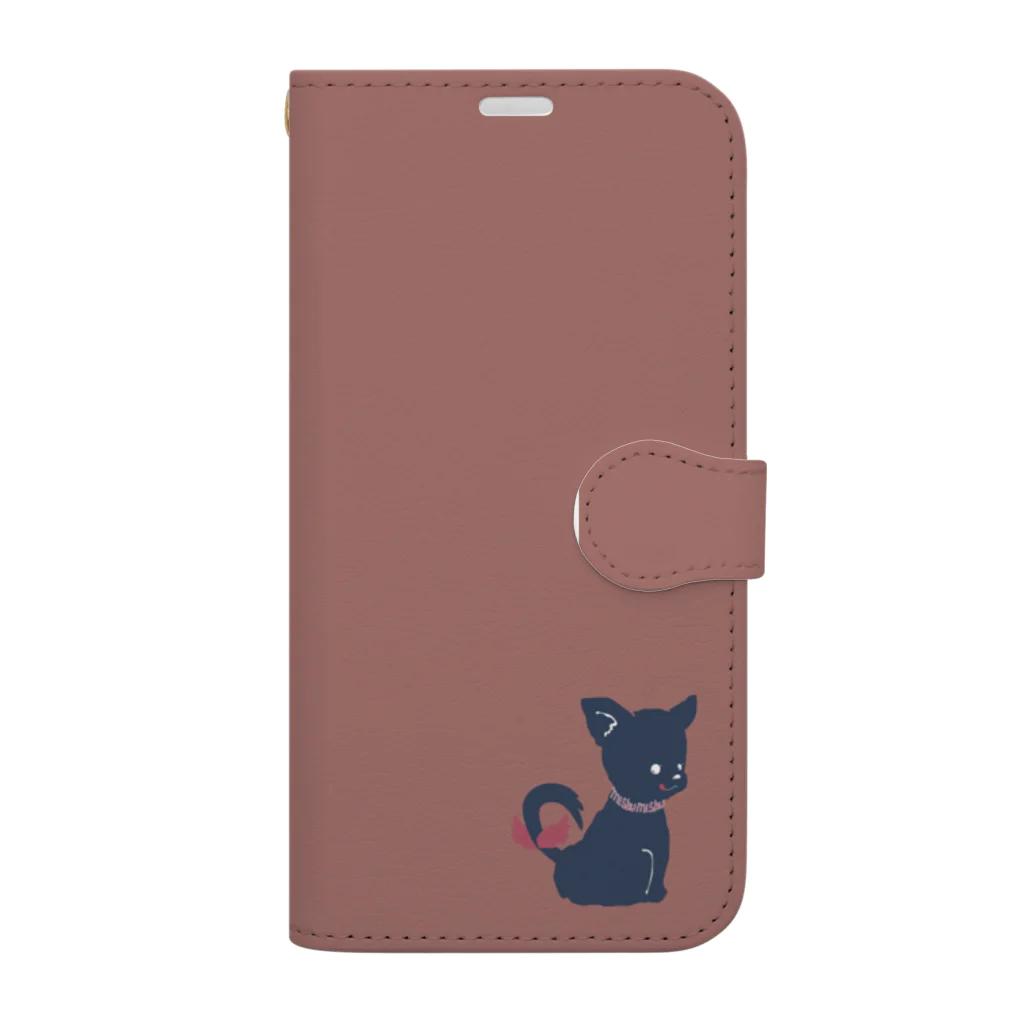 mishu mishu スズリ支店のおすましボーイの手帳型iPhoneケース（クラシックペイント） Book-Style Smartphone Case