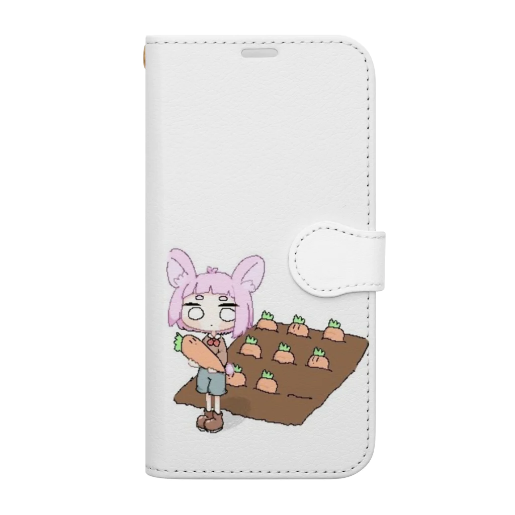 歯磨き粉のうさぎ君 手帳型スマホケース