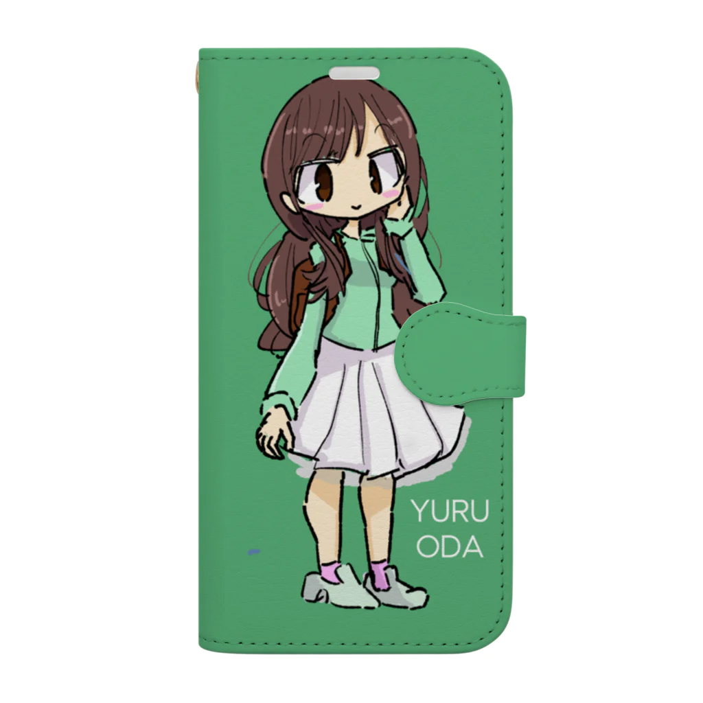 つむぎゆり/ゆるオダショップのフレアチュールスカートを使ったイラストリクエストy00027 Book-Style Smartphone Case