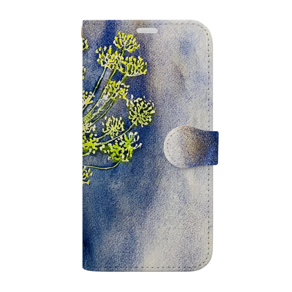 あおニャーマンの植物画着彩2 Book-Style Smartphone Case