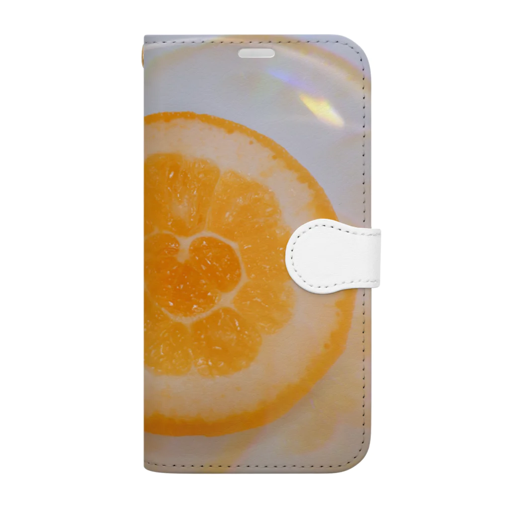 nicoの♡オレンジ 手帳型スマホケース
