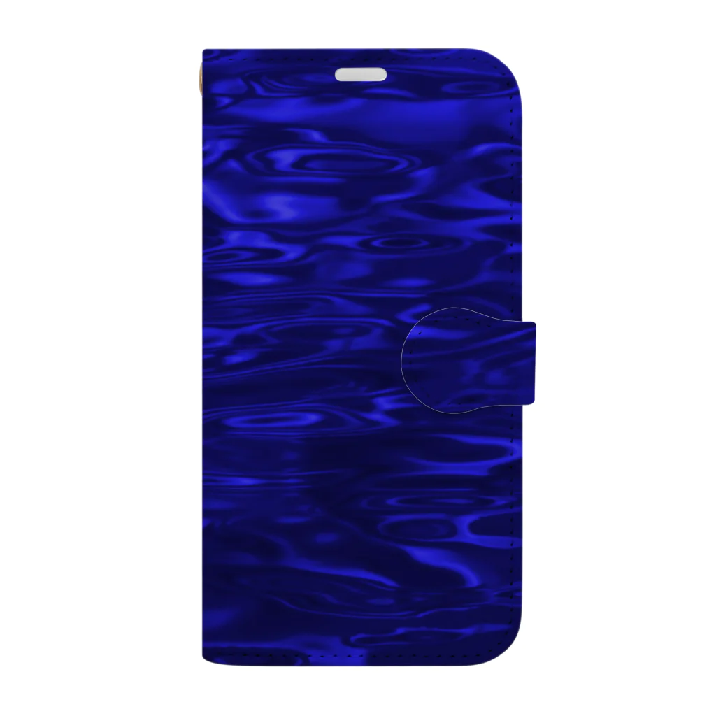 下田村のwater surface 009 navy blue 手帳型スマホケース