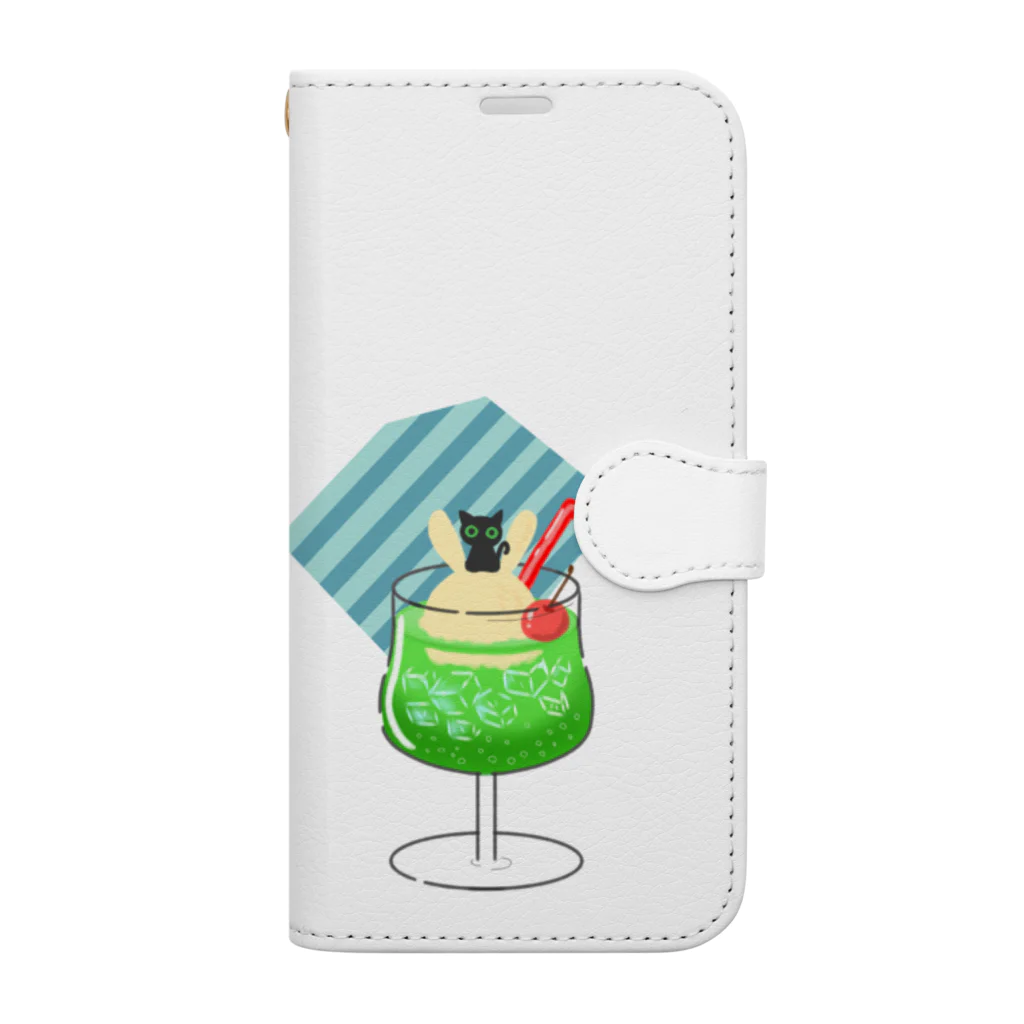 SHOP ベアたんのシュワシュワ　ウエネコさん Book-Style Smartphone Case