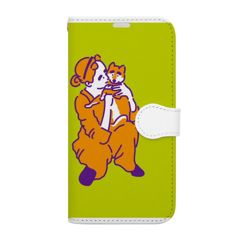 柴犬ポップライフ_眠る豆柴の柴犬ポップライフ_2 Book-Style Smartphone Case