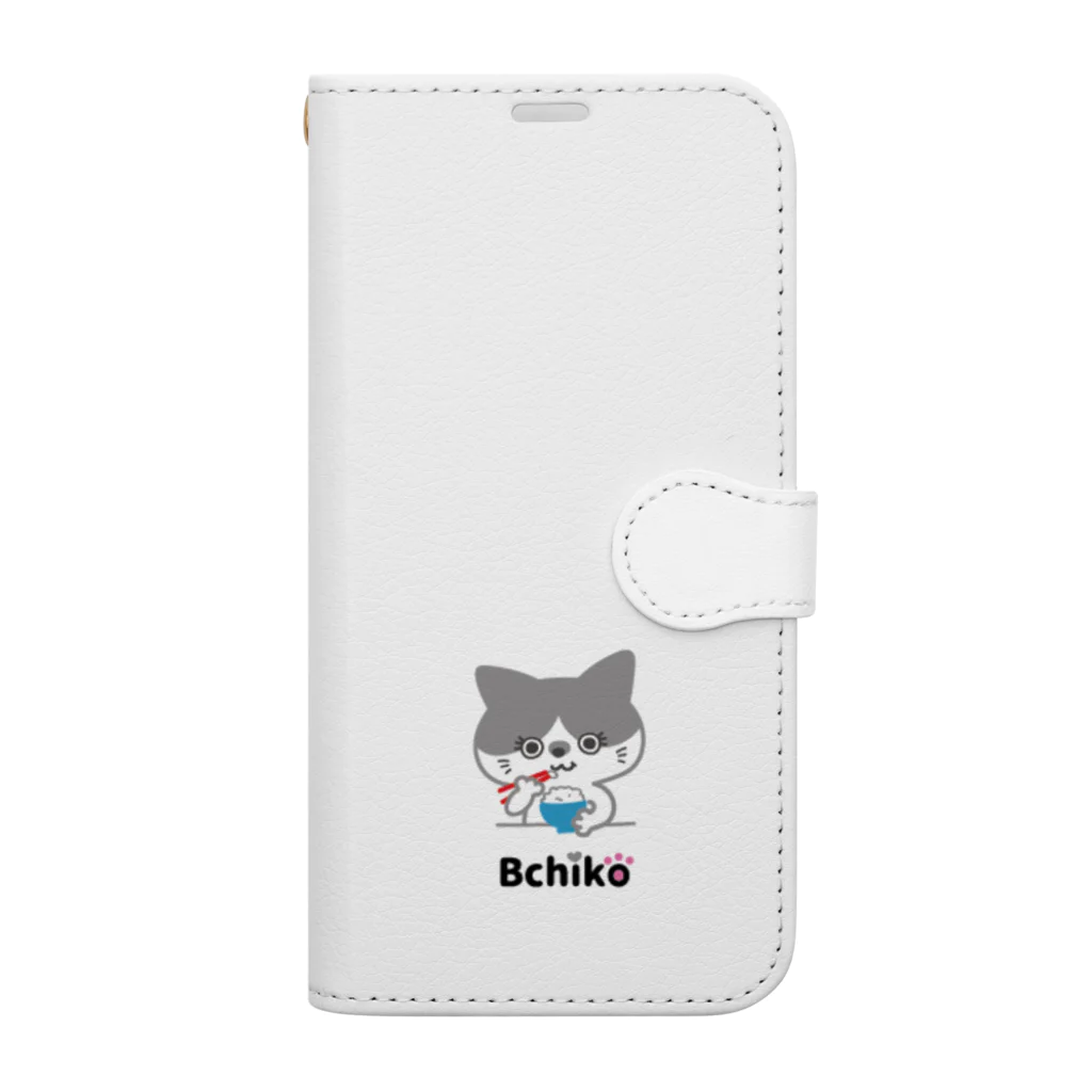 bchikoのご飯を食べるぶち子 Book-Style Smartphone Case