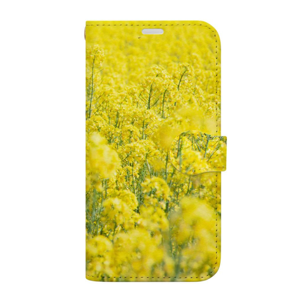 朝谷景の菜の花スマホケース Book-Style Smartphone Case
