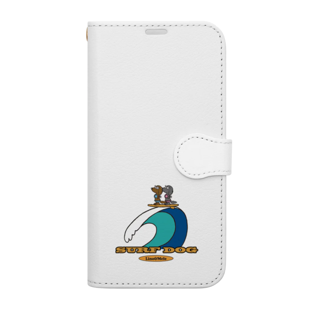 ゆるふわんにゃんのSURF DOGカラー Book-Style Smartphone Case