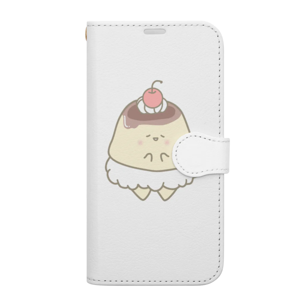 さきまるらんどのプリンのプリーツちゃん🍮 Book-Style Smartphone Case