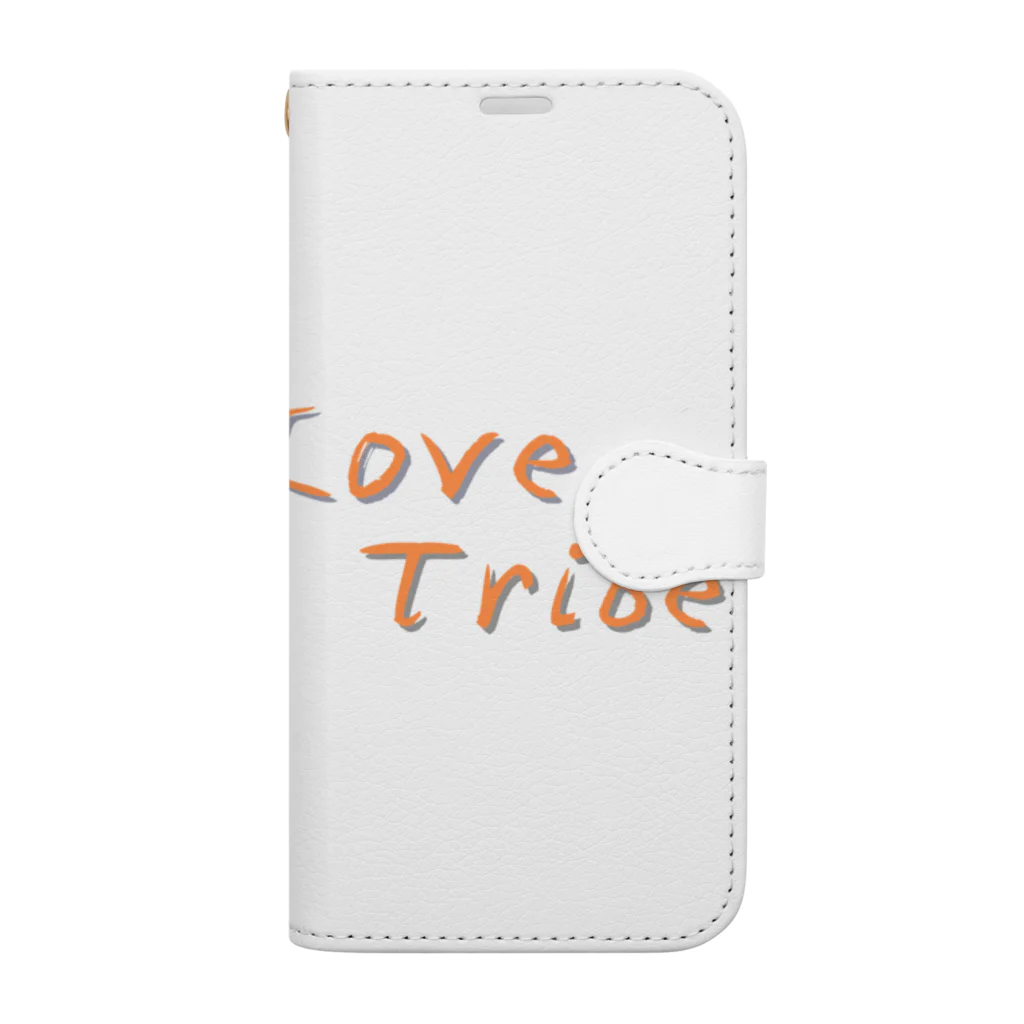 ミラくまのI LOVE Tribe　文字色 手帳型スマホケース