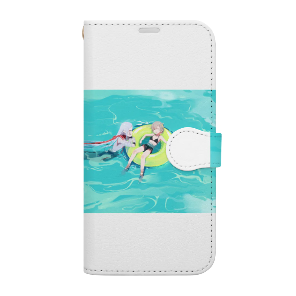 UmiUchiの人魚と少女 Book-Style Smartphone Case