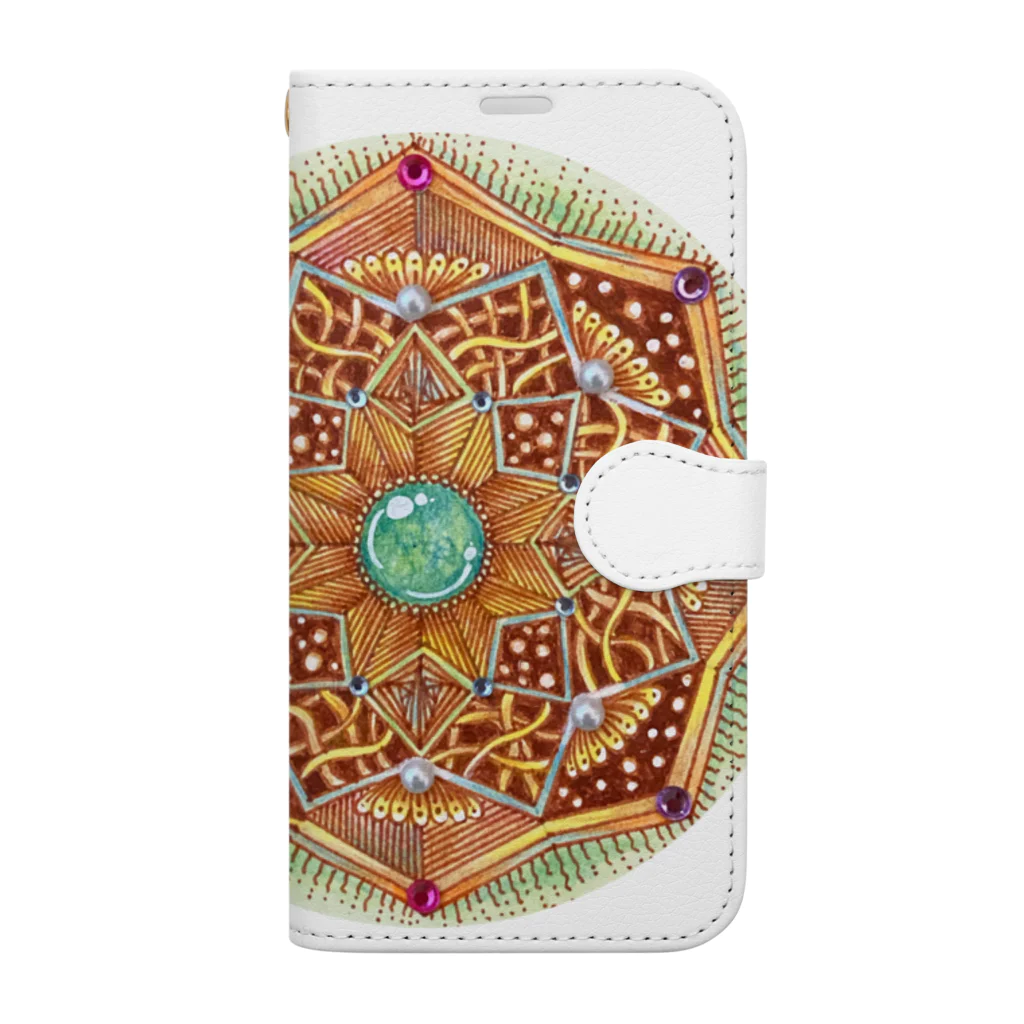 じぱんぐる-zipangle-のmandala-ゆめ Book-Style Smartphone Case