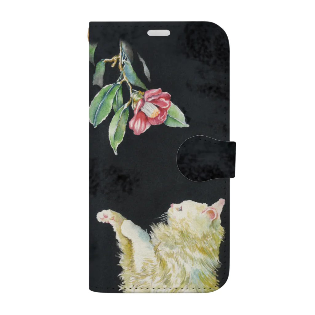 ねこのひたいのこれは何？ （iPhone13推奨） Book-Style Smartphone Case