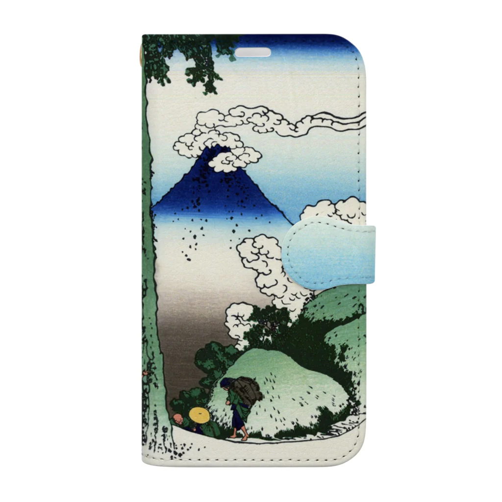 寿めでたや(ukiyoe)の葛飾北斎_冨嶽三十六景　甲州三嶌越 Book-Style Smartphone Case