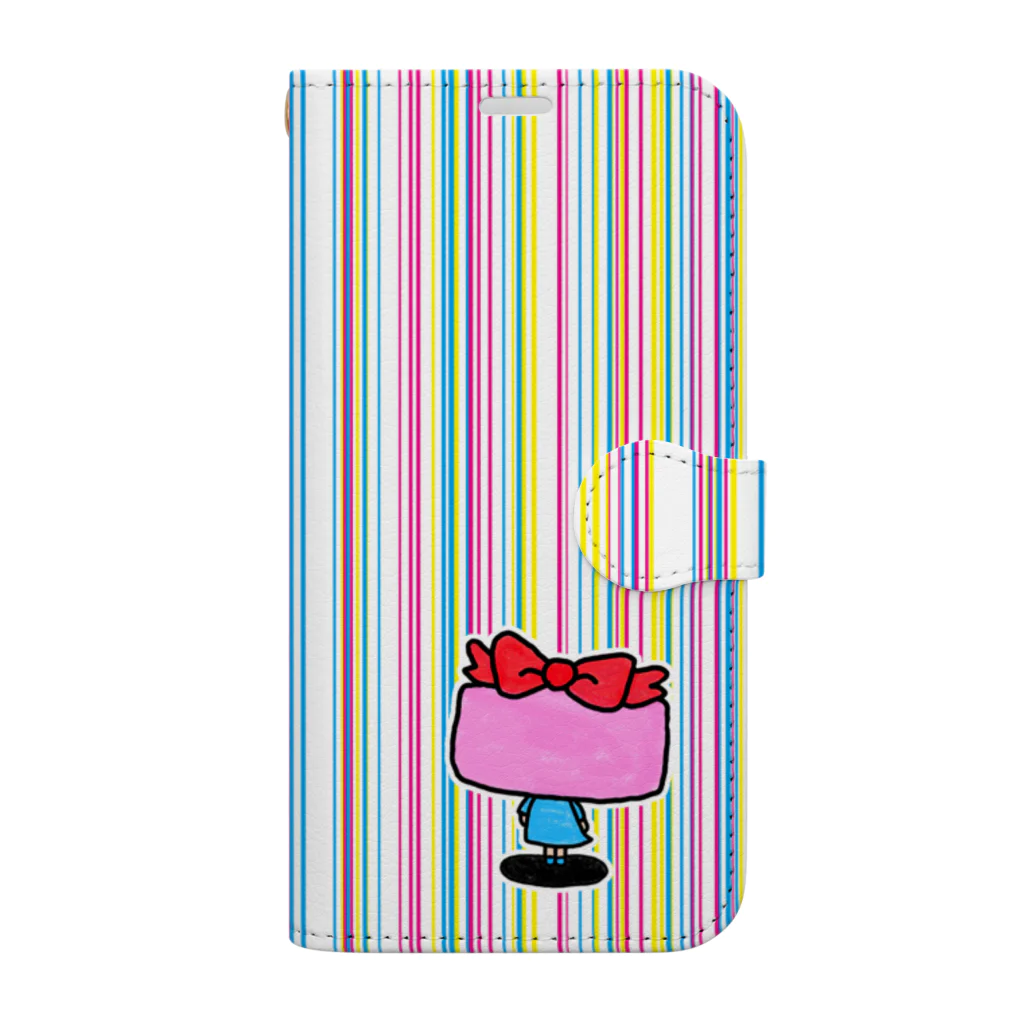 オクサバットのうしろ姿ボタンちゃん。 Book-Style Smartphone Case