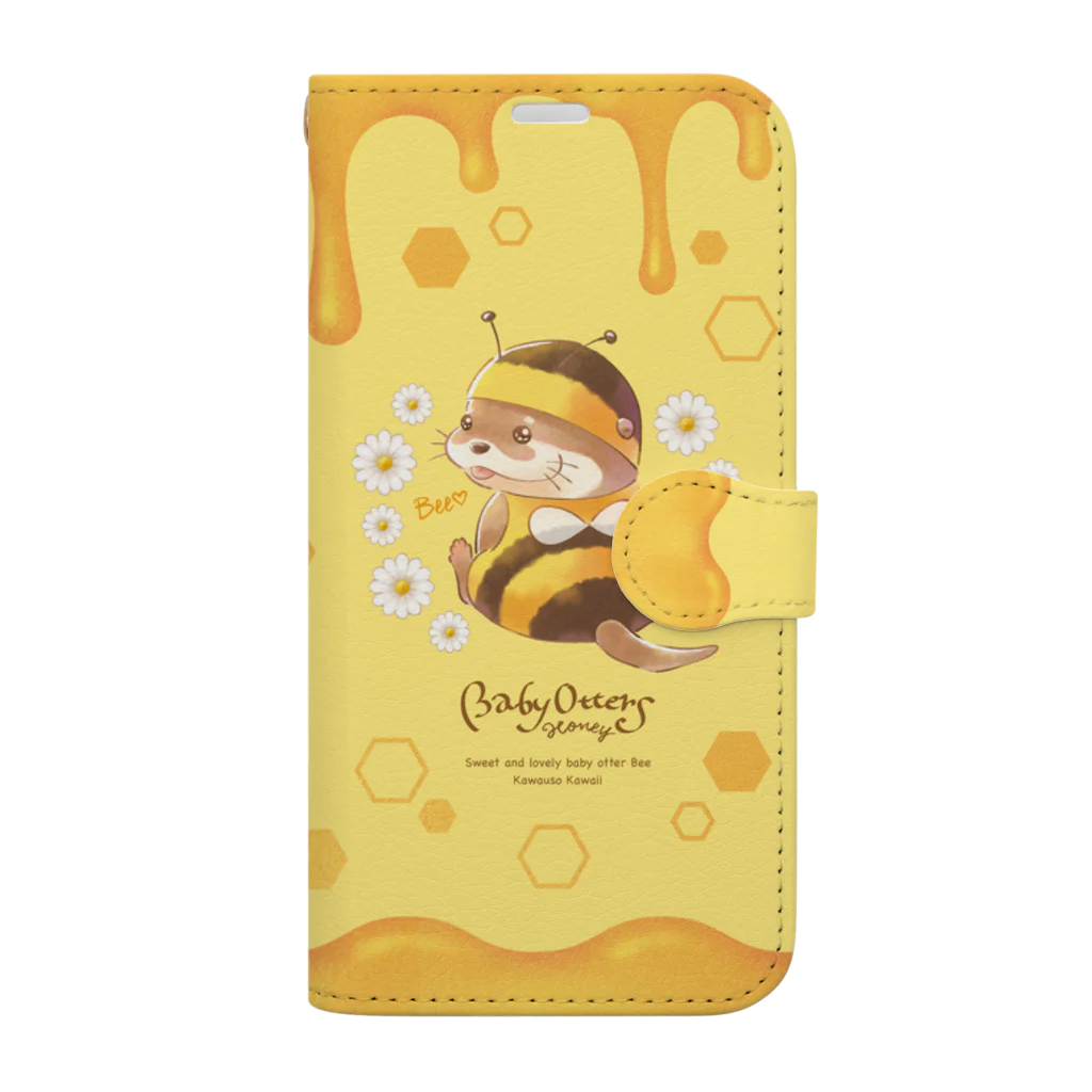 カワウソとフルーツのBaby Otters Honey（12以降はこちら） Book-Style Smartphone Case