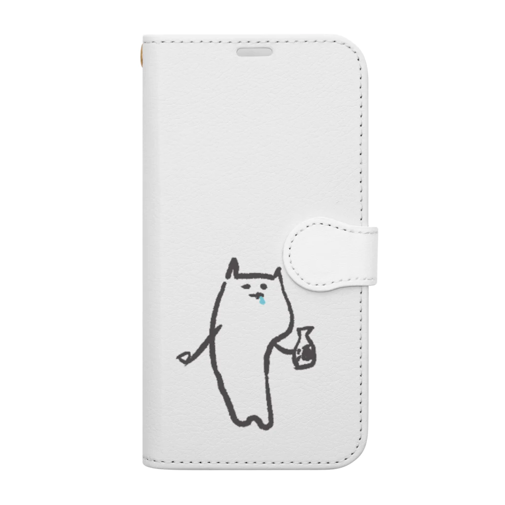 sakenekomamenのさけねこ 手帳型スマホケース