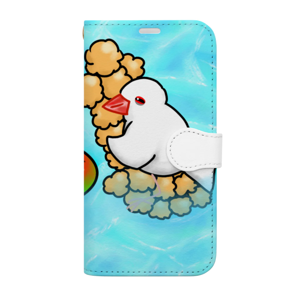 Lily bird（リリーバード）のぷかぷか水遊び文鳥ず Book-Style Smartphone Case