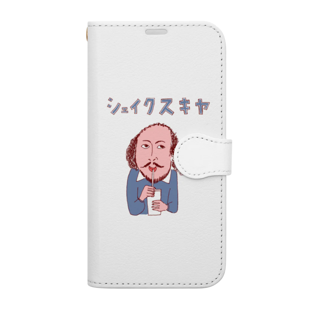 NIKORASU GOのユーモア歴史ダジャレ「シェイクスキヤ」 Book-Style Smartphone Case