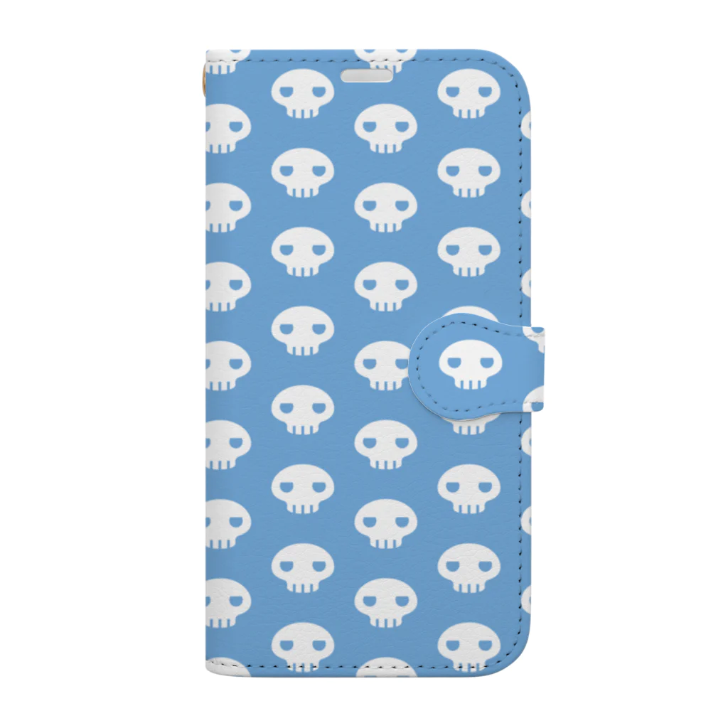 ミニマムユニヴァース@SUZURIのデビねこくん 手帳型スマホケース ブルー Book-Style Smartphone Case