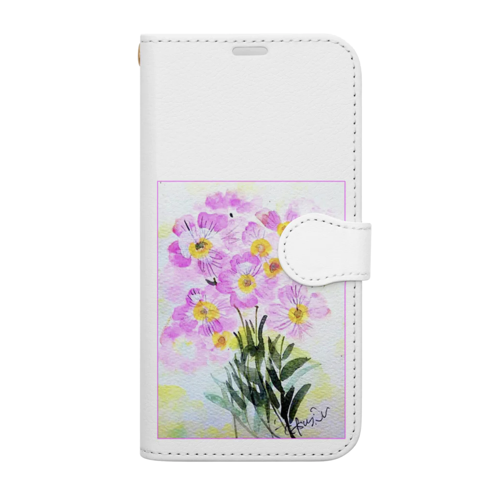 SUZURI.KEY-CHANの昼咲き月見草BF0902 Book-Style Smartphone Case