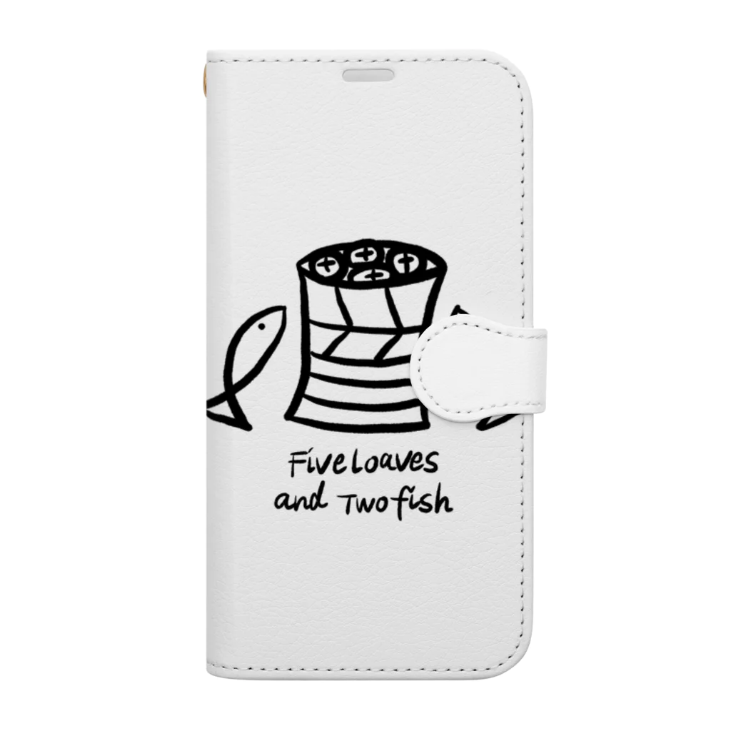 Christian-SheepHouseの5つのパンと2匹の魚 Book-Style Smartphone Case