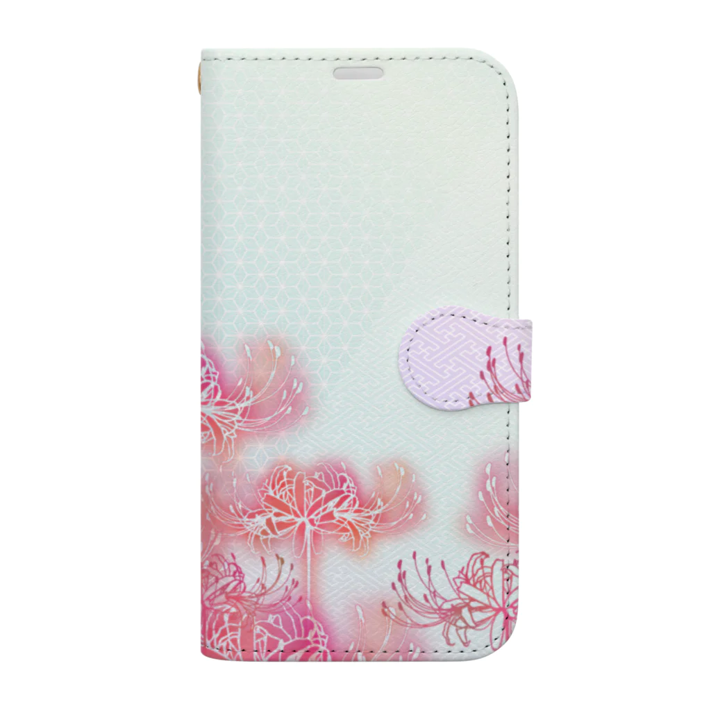 綾錦工房 りこりすの曼珠沙華 - 朧 【黄昏】群 Book-Style Smartphone Case