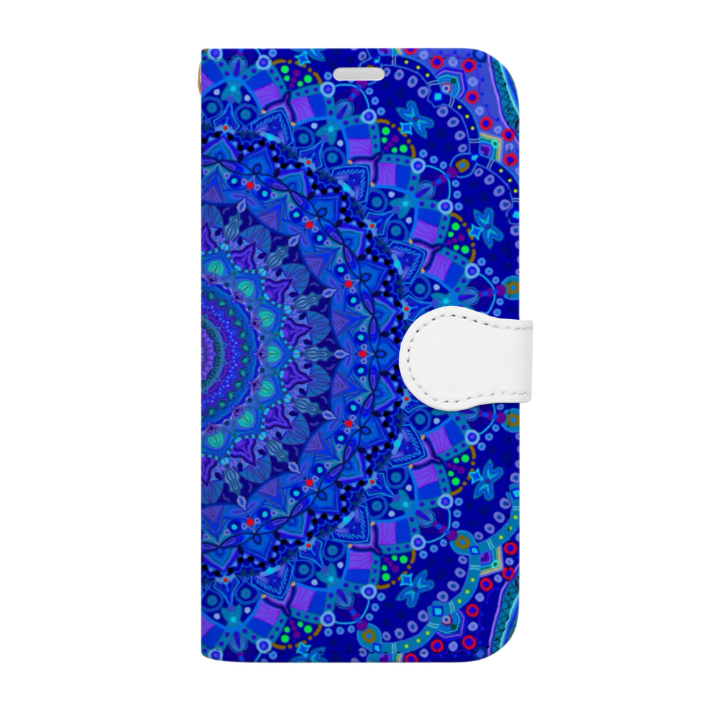 MANDALA屋のlapis lazuli Book-Style Smartphone Case
