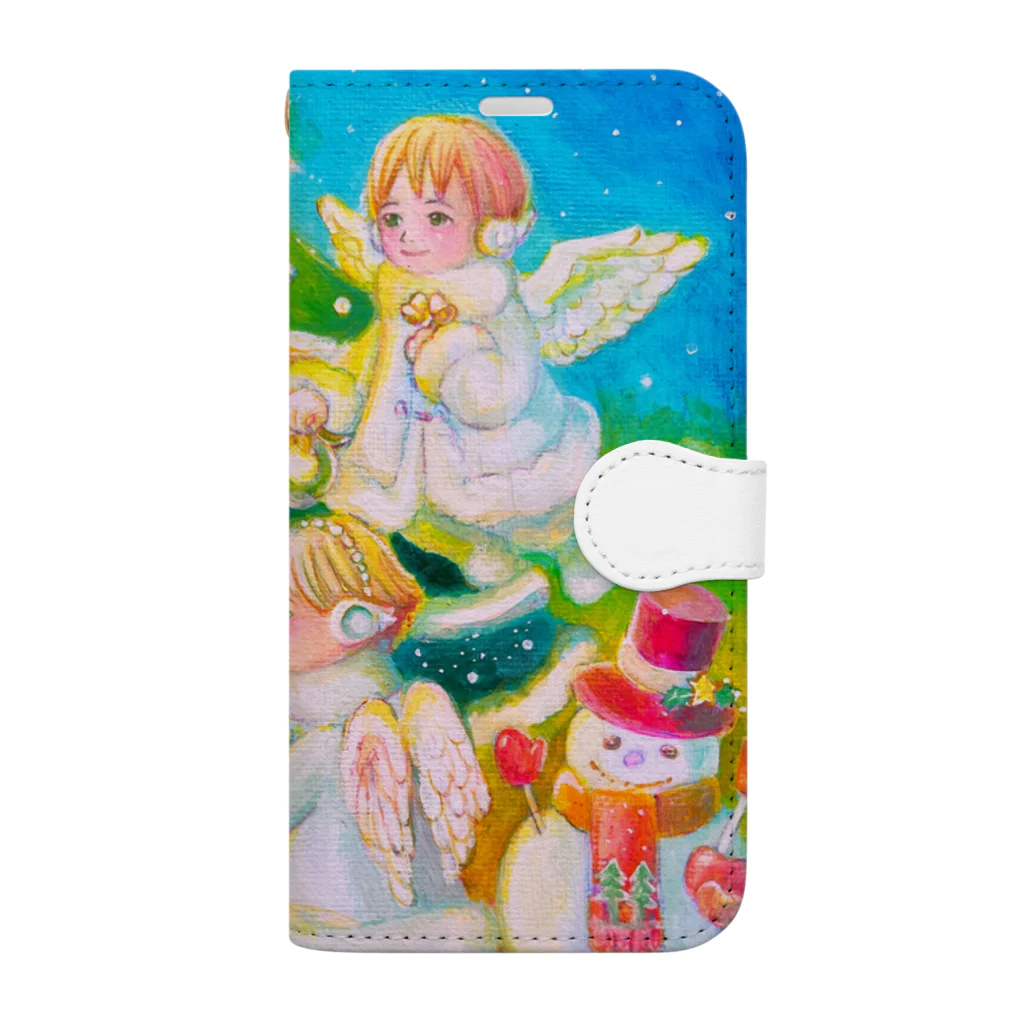 novanorArtのchristmas fantasy Book-Style Smartphone Case