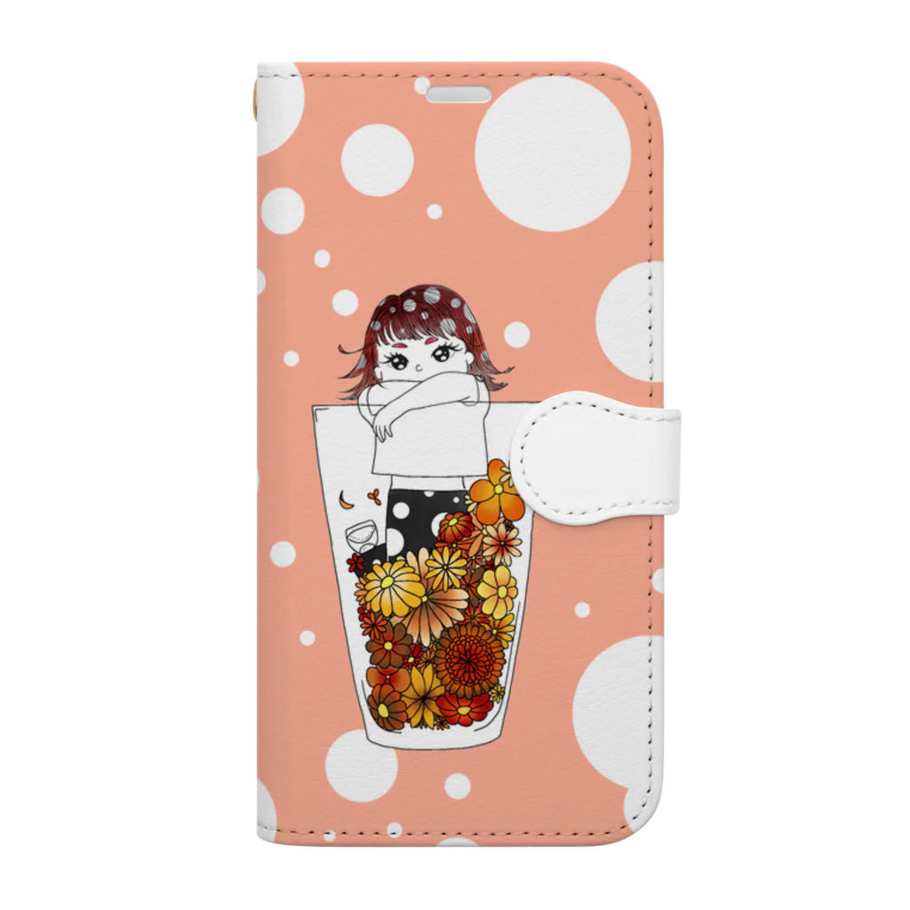 HibAnaの炭酸系女子(コーラ) Book-Style Smartphone Case