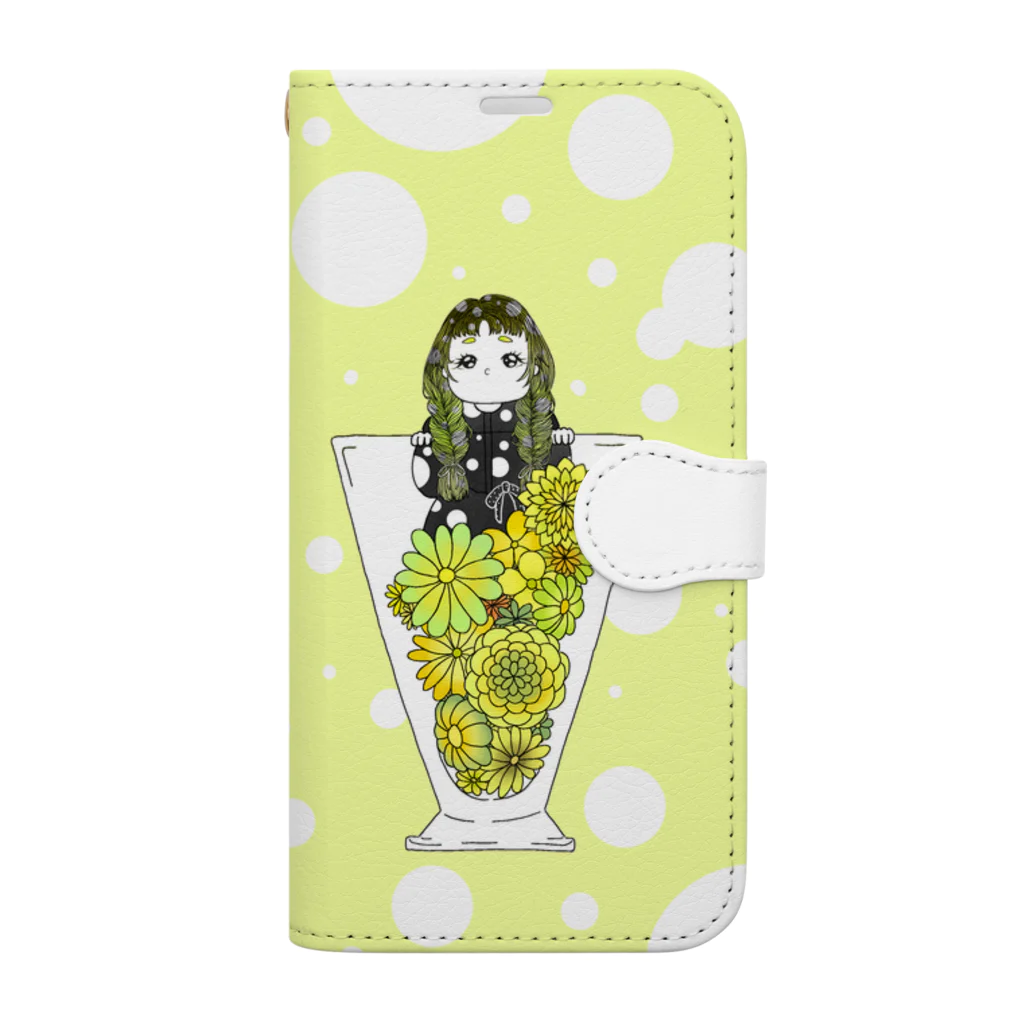 HibAnaの炭酸系女子(レモンソーダ) Book-Style Smartphone Case