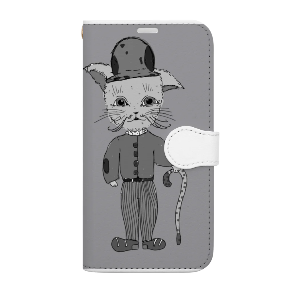 ちさのねこ男爵 Book-Style Smartphone Case