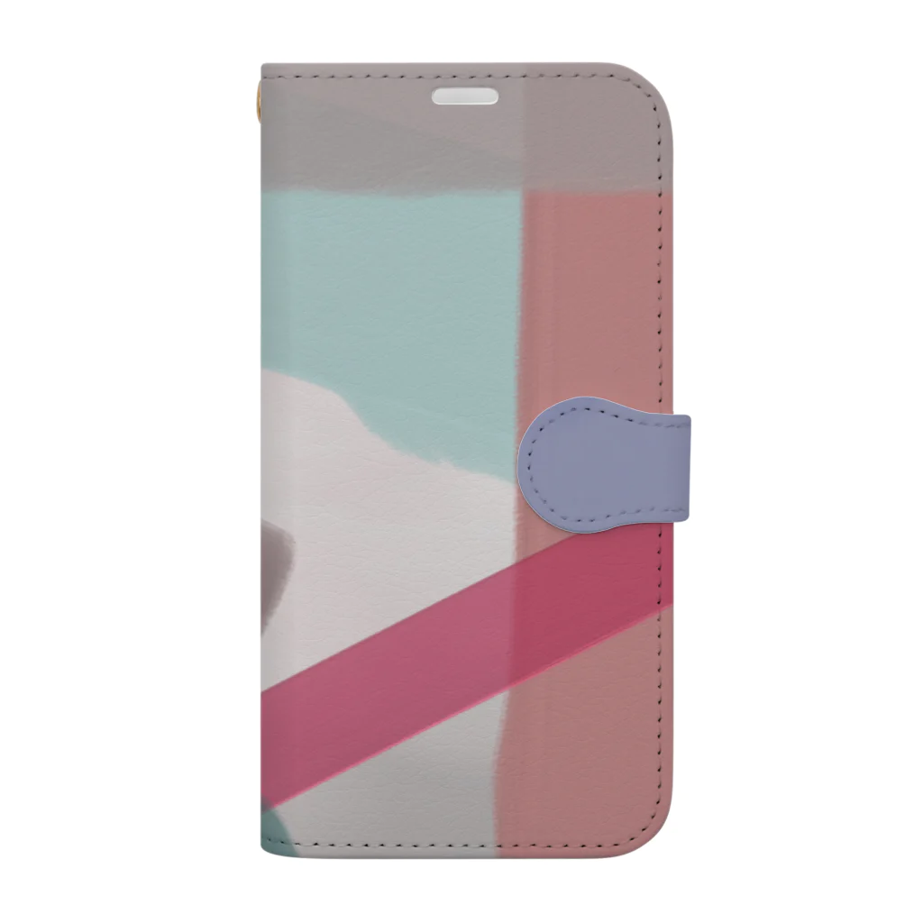 Y.designのmoca mint berry 手帳型スマホケース