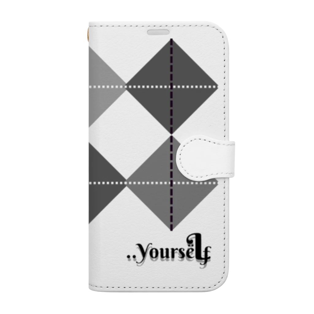 ..yourselfの..Yourself 　◇ｸﾞﾚｰ系 Book-Style Smartphone Case