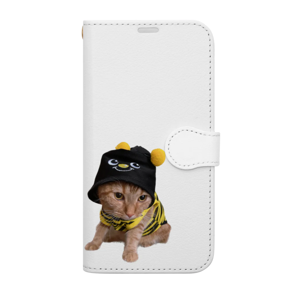 茶太郎🐱とモンブランの茶太郎のコスプレ ハチシリーズ Book-Style Smartphone Case