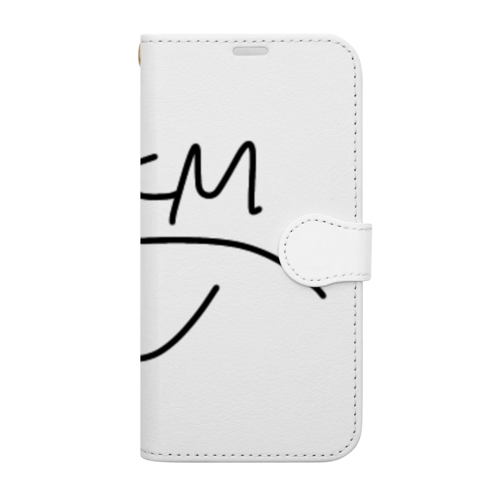 海月の素朴なロゴ Book-Style Smartphone Case