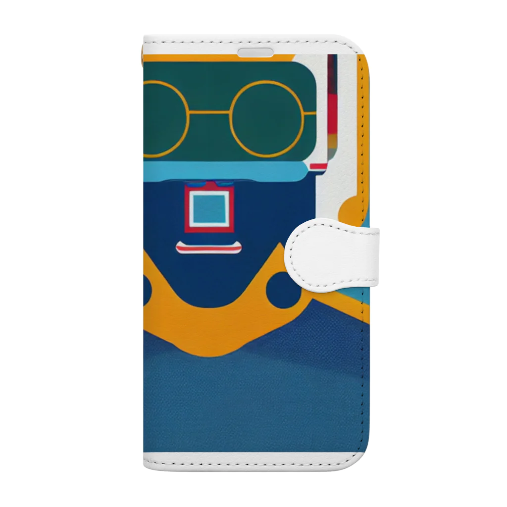 persona_1のレトロロボットくん Book-Style Smartphone Case