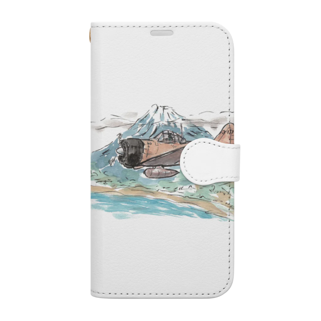 Mr.COMPANY STOREの日本の戦闘機　零戦 Book-Style Smartphone Case